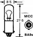 6.3-220V 15MA-2WATT BA9S MINIATURE INDICATOR LAMP